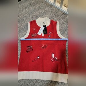 Women's golf Red Sweater Vest
